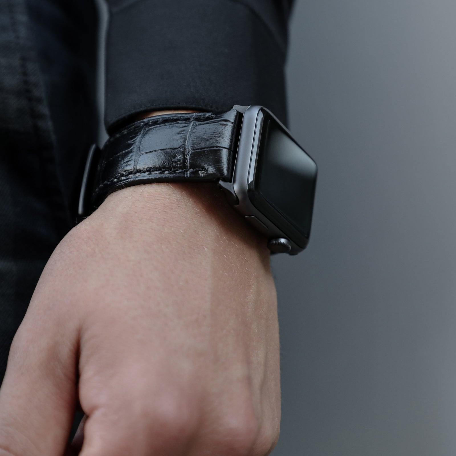 Crocodilus Our Classy Leather Apple Watch Band Alligator Style Strapa