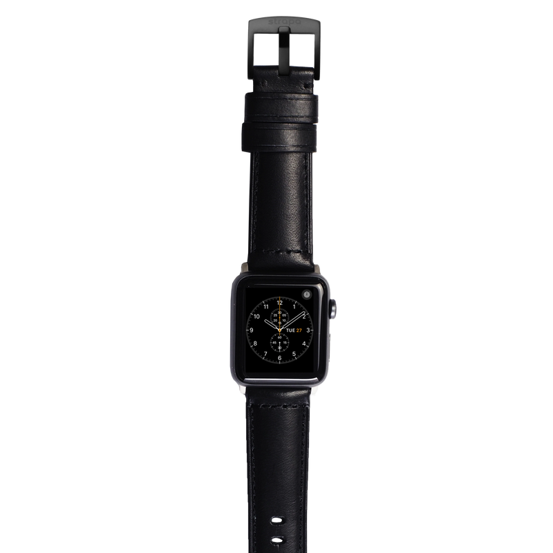 Robus: Diesel - Our Rugged Black Leather Apple Watch Band – Strapa