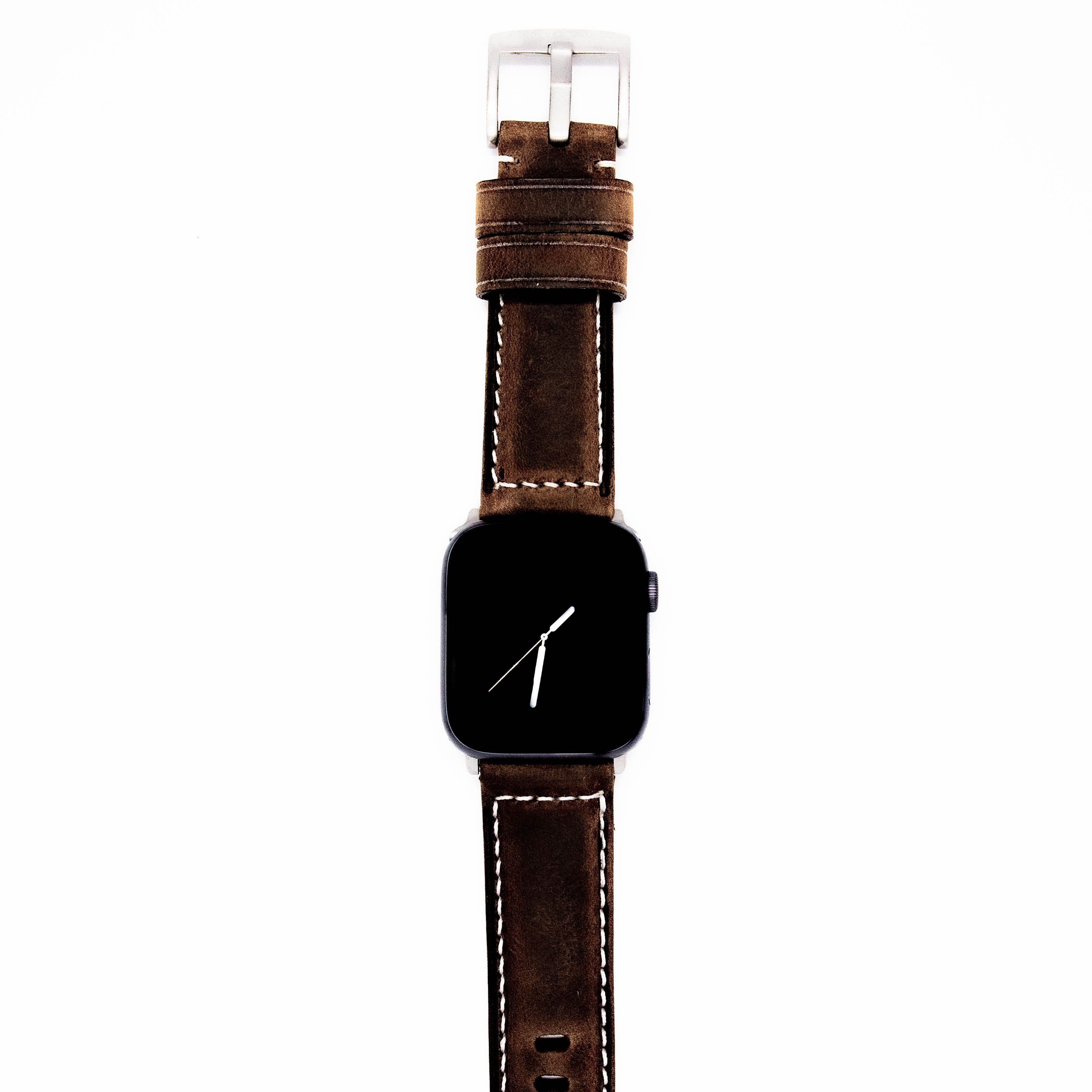 Robus: Wood - Our Deep Brown Premium Leather Apple Watch Band